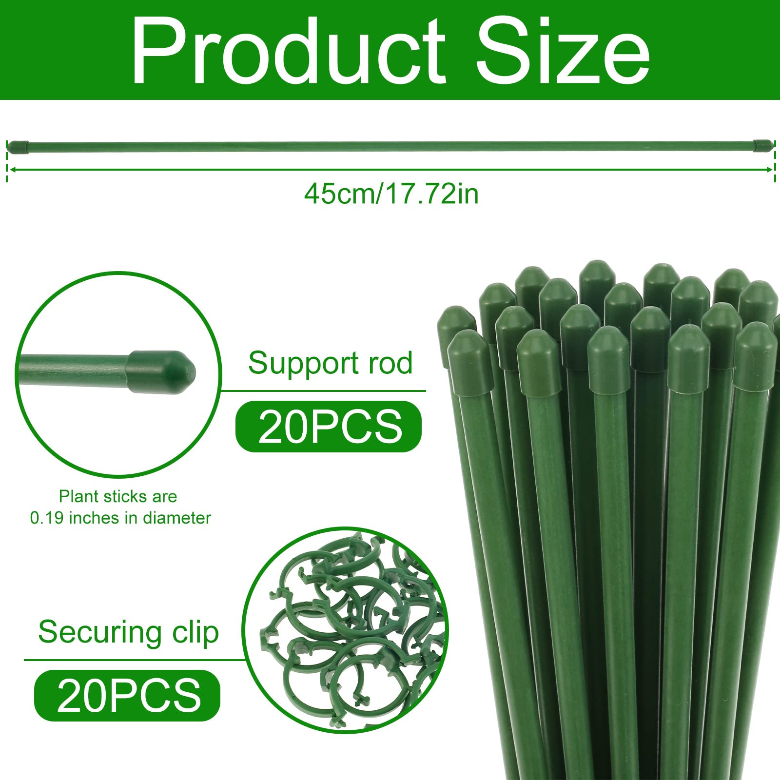 Amazon.com : Tzdxfgl 20 Pack Flora Stakes with 20pcs Flora
